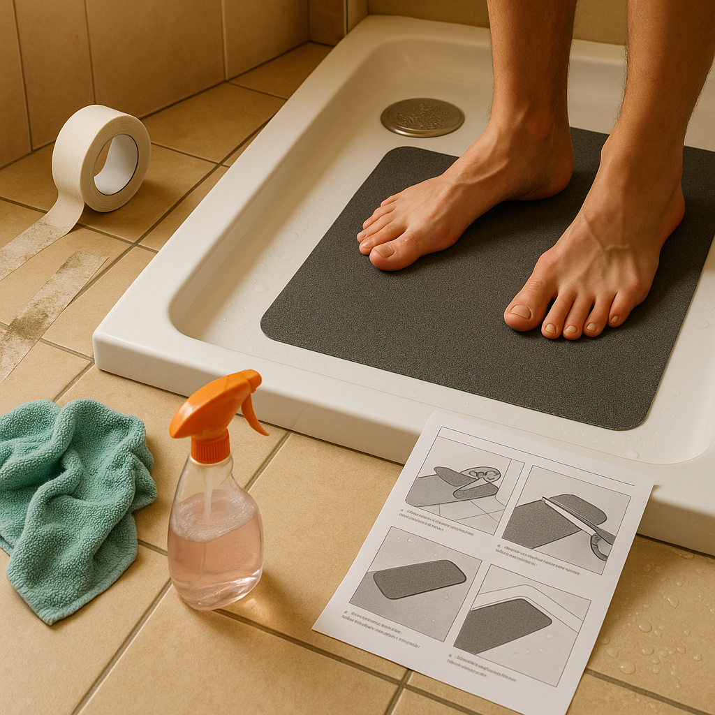Skridsikker tape i vådrum: badeværelse, spa og omklædning, hvad skal du vælge?